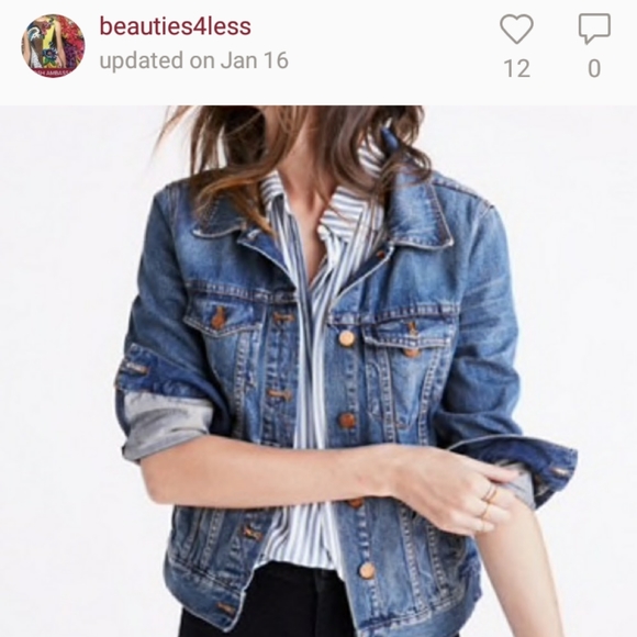 Madewell Jackets & Blazers - MADEWELL LADIES SZ S CLASSIC FIT PRINTER WASH 😎